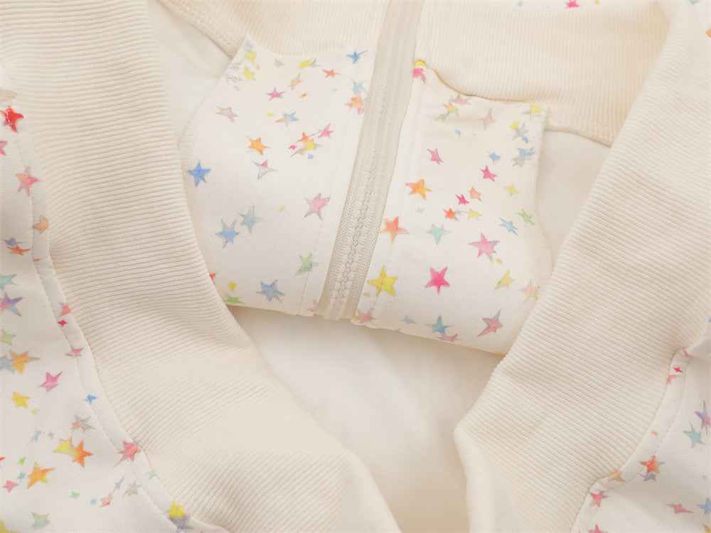 Y2K Unique American Design Starry Hooded Sweatshirt