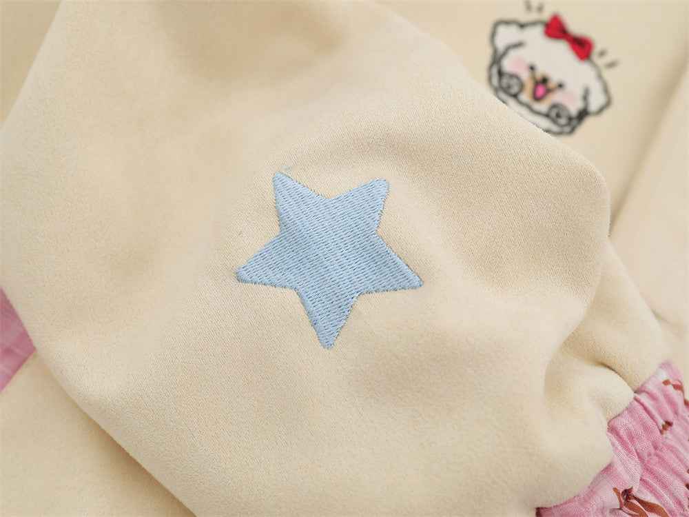 Y2K Cartoon Playful Patchwork Plaid Collar Jacket