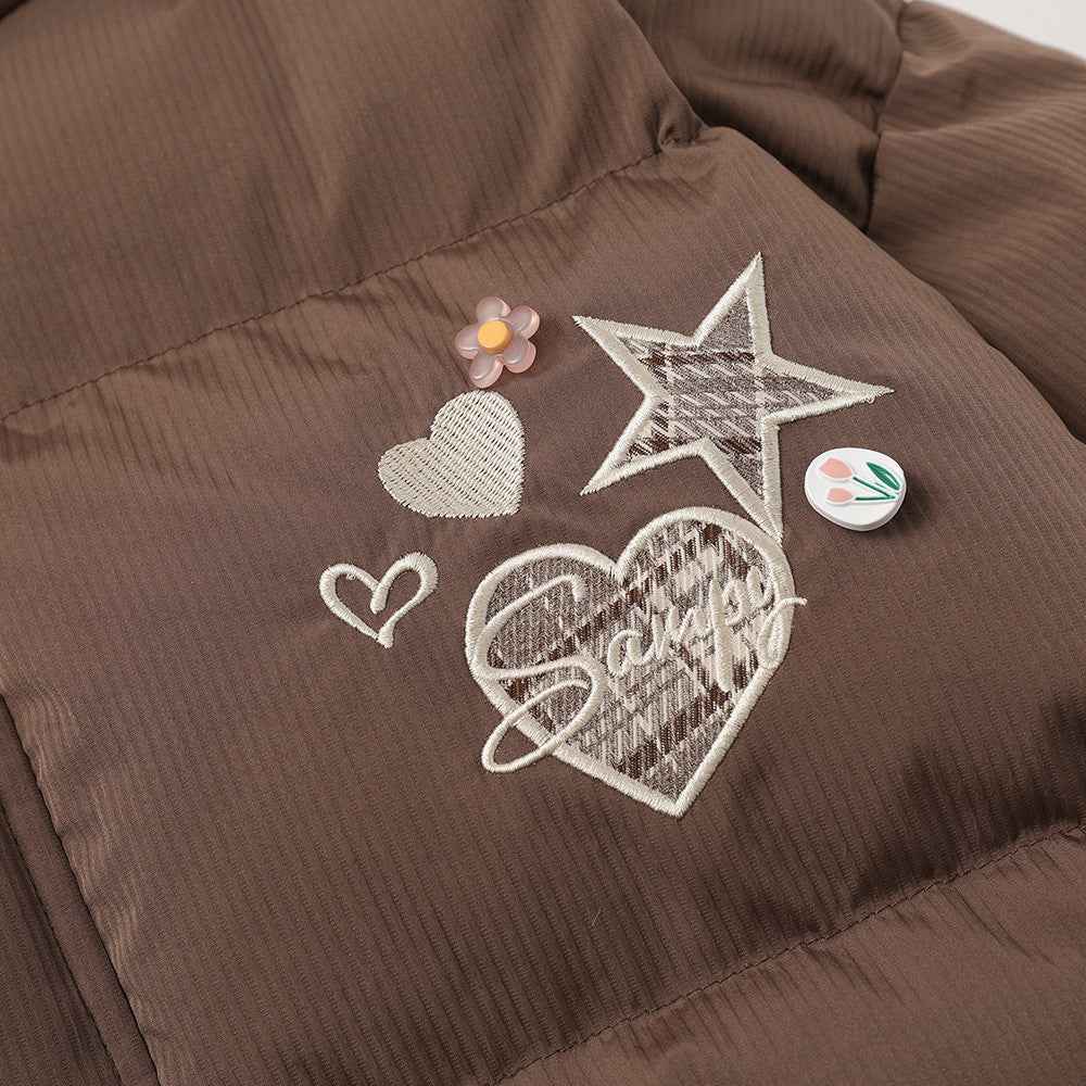 Fashionable Thick Warm Casual High Neck Puffer Jacket