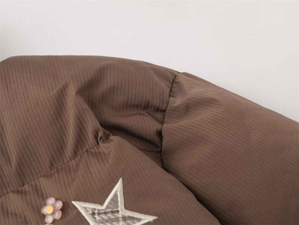 Fashionable Thick Warm Casual High Neck Puffer Jacket