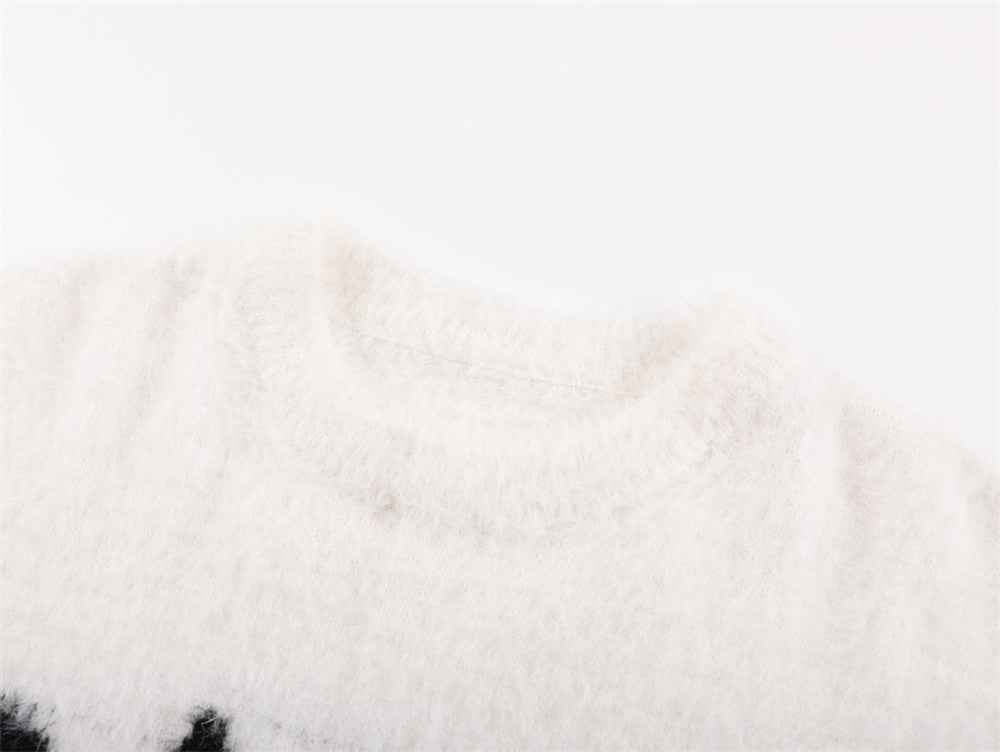 Y2K Cozy Silhouette Butterfly Jacquard Sweater