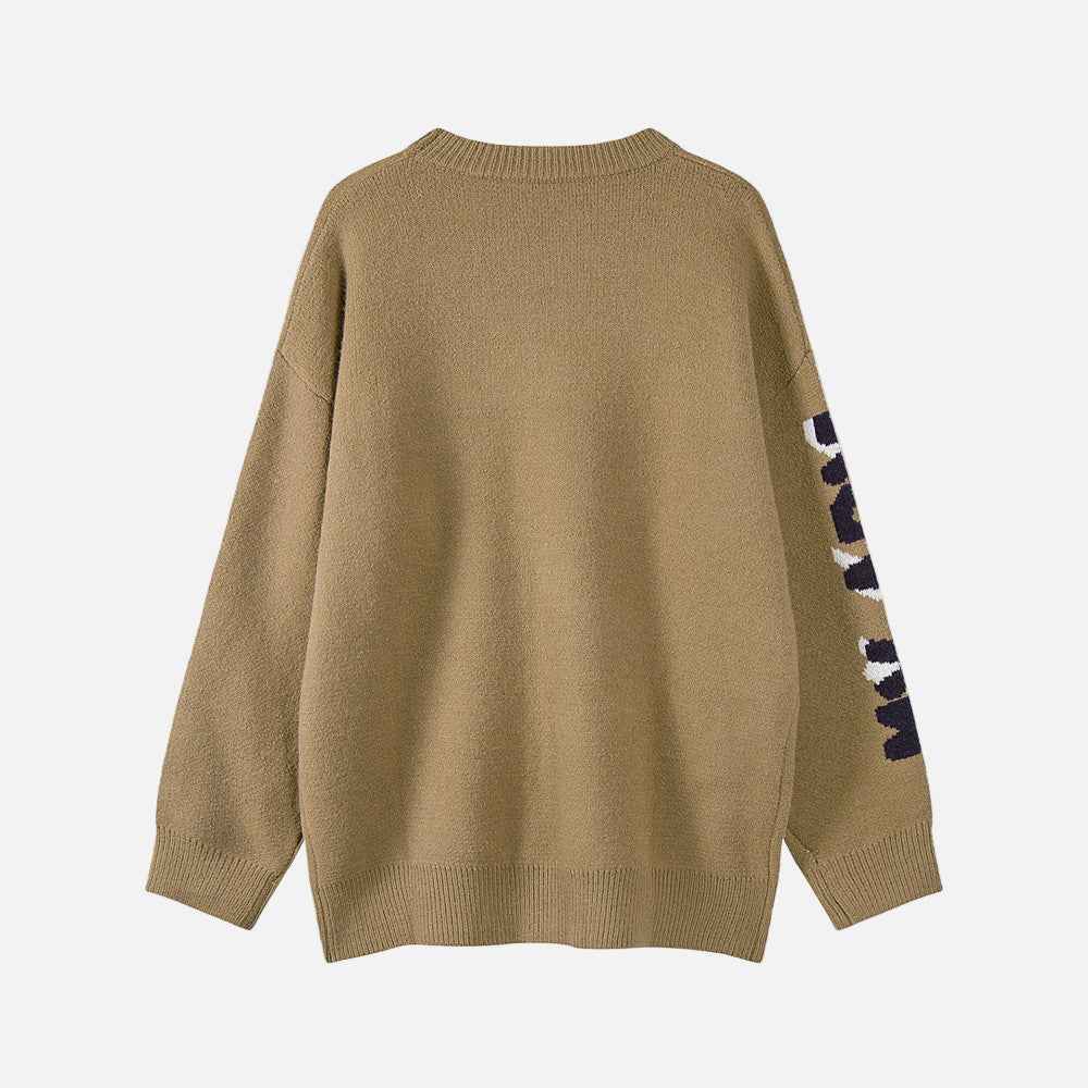 Y2K Cozy Cartoon Rabbit Round Neck Sweater
