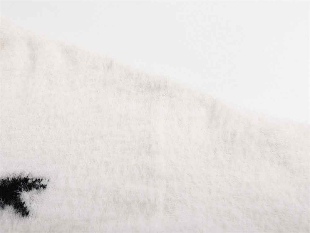 Y2K Cozy Silhouette Butterfly Jacquard Sweater