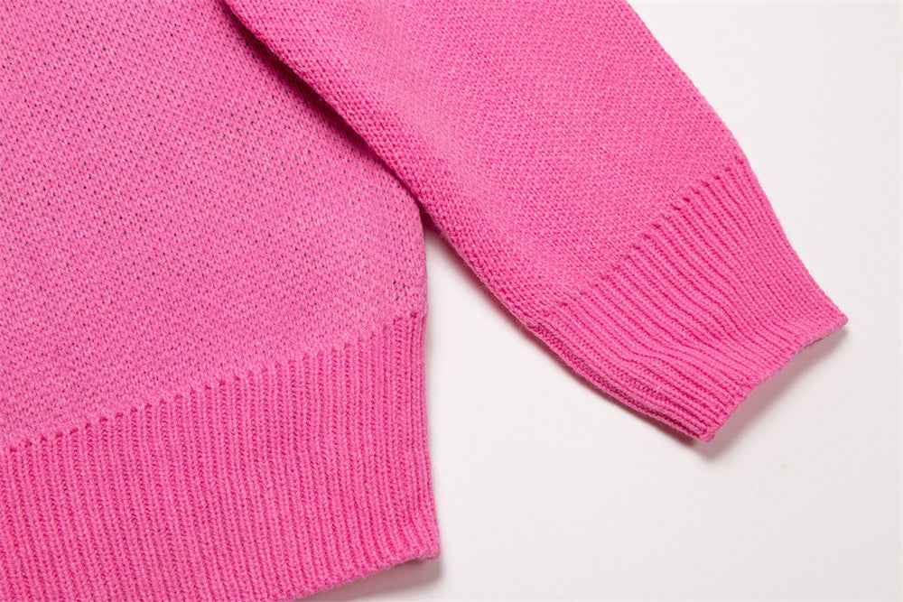 Women Retro Cozy Cartoon Round Neck Sweater
