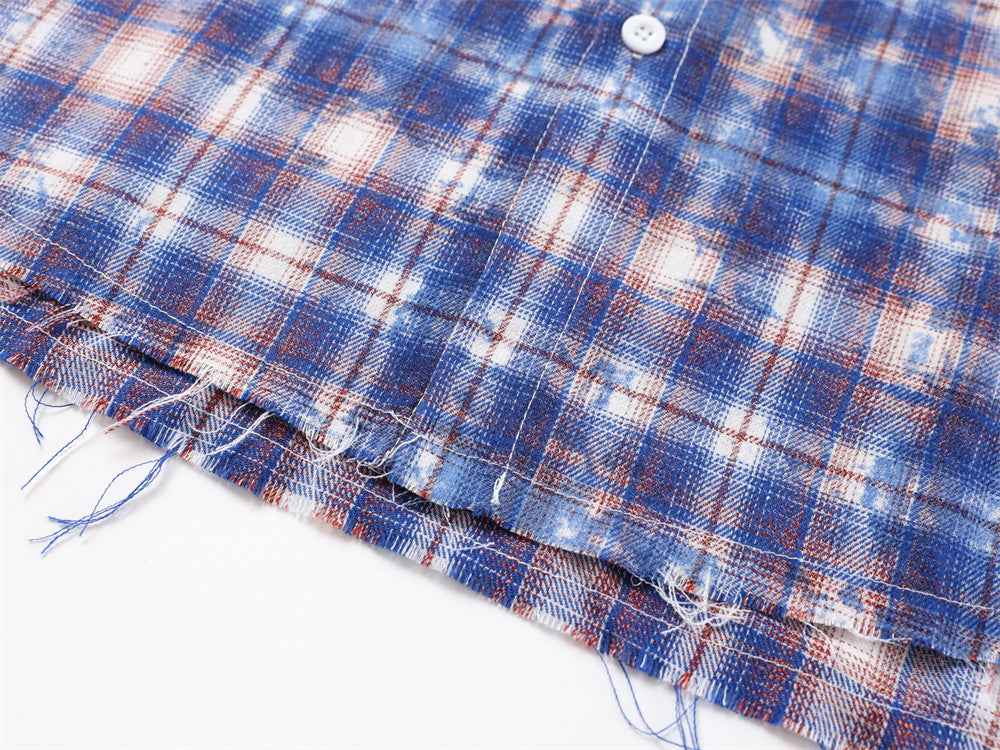 Y2K Men Retro Plaid Long Sleeve Casual Shirt