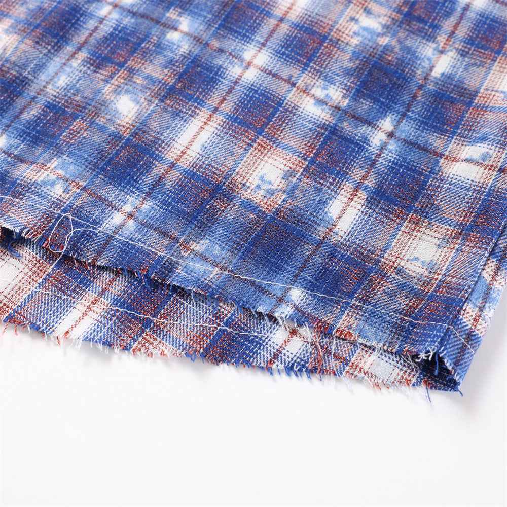 Y2K Men Retro Plaid Long Sleeve Casual Shirt