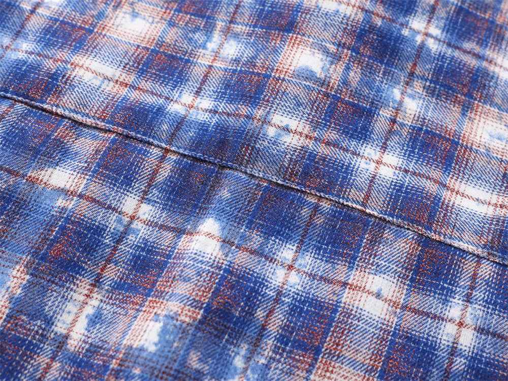 Y2K Men Retro Plaid Long Sleeve Casual Shirt
