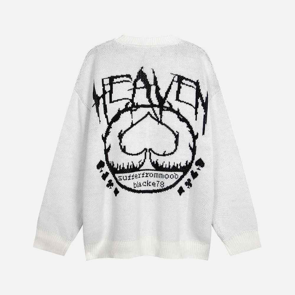 Cozy Oversized Letter Embroidered Sweater