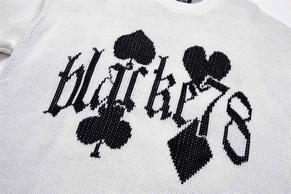 Cozy Oversized Letter Embroidered Sweater