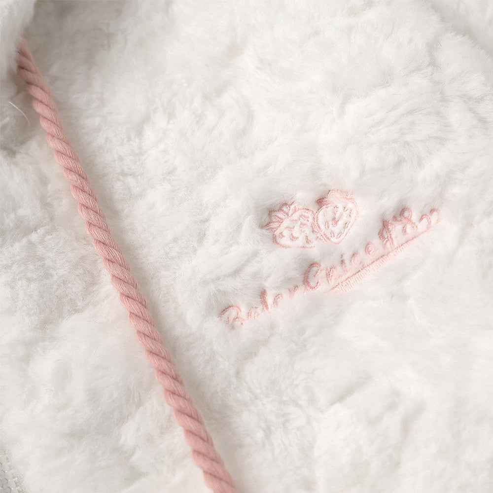 Y2K Cozy Cat Ear Hooded Fleece Furry Jacket