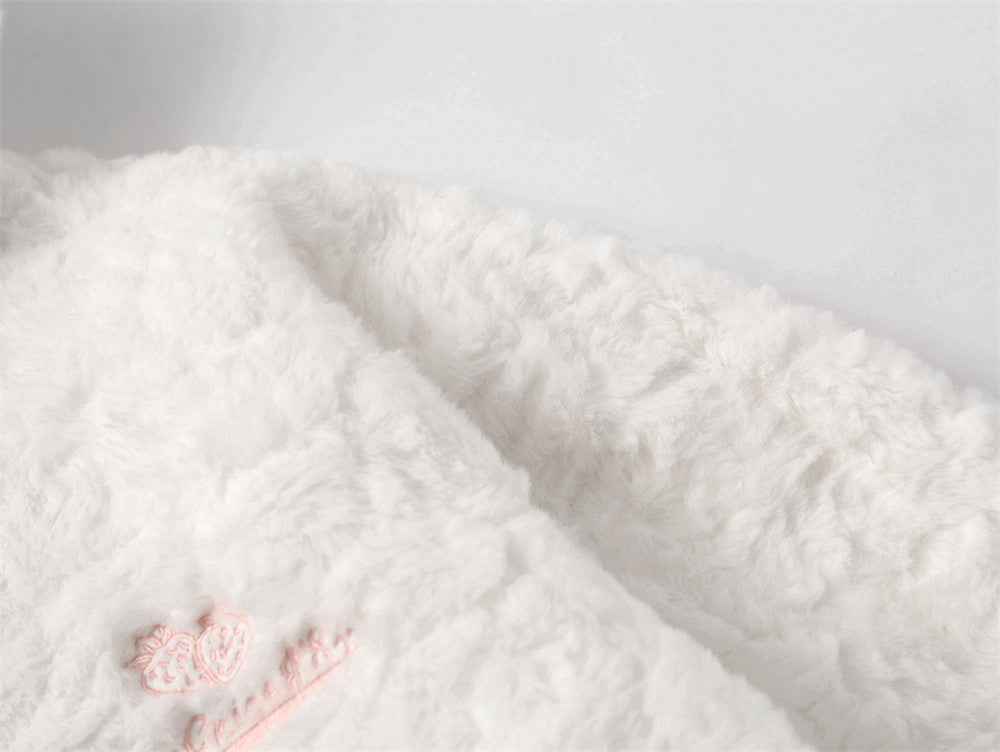 Y2K Cozy Cat Ear Hooded Fleece Furry Jacket