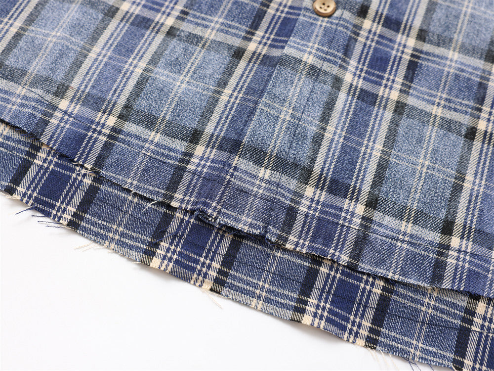 Premium Plush Plaid Long Sleeve Casual Shirt - Luxuryurbanwear