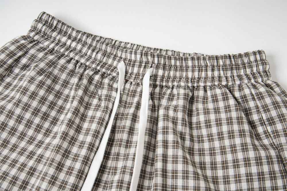 Y2K Vibrant Retro Wide Leg Plaid Sweatpants