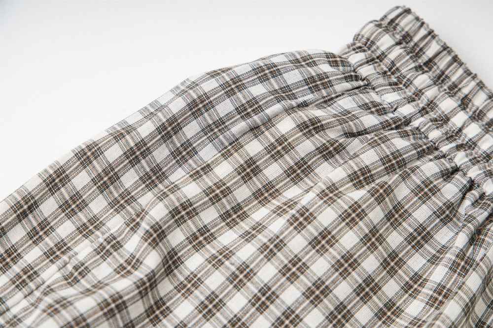 Y2K Vibrant Retro Wide Leg Plaid Sweatpants