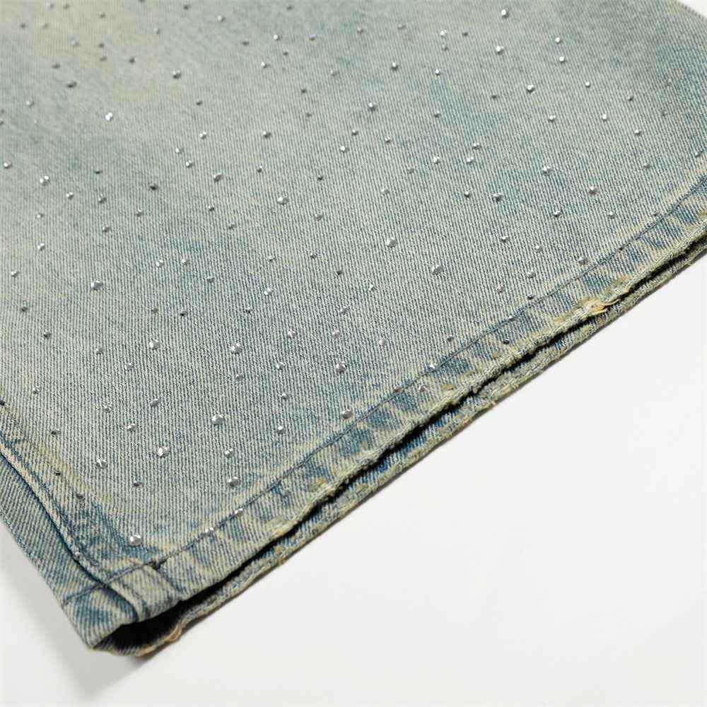 Y2K Starry Punk Front Pocket Denim Wide Leg Jeans