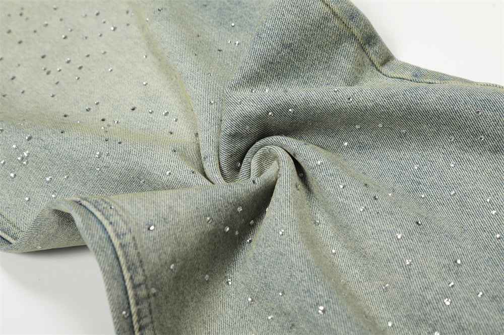 Y2K Starry Punk Front Pocket Denim Wide Leg Jeans