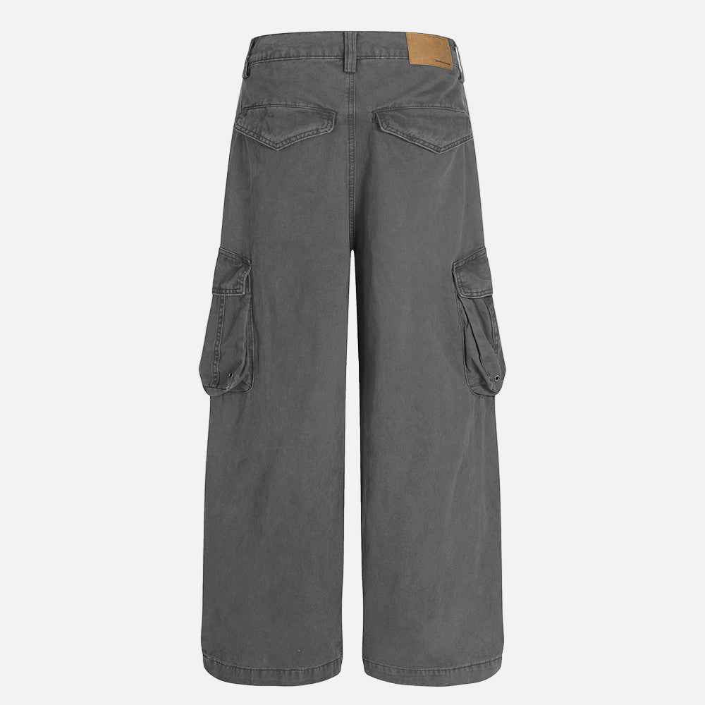 Durable Streetwear Loose Fit Pleated Cargo Pants