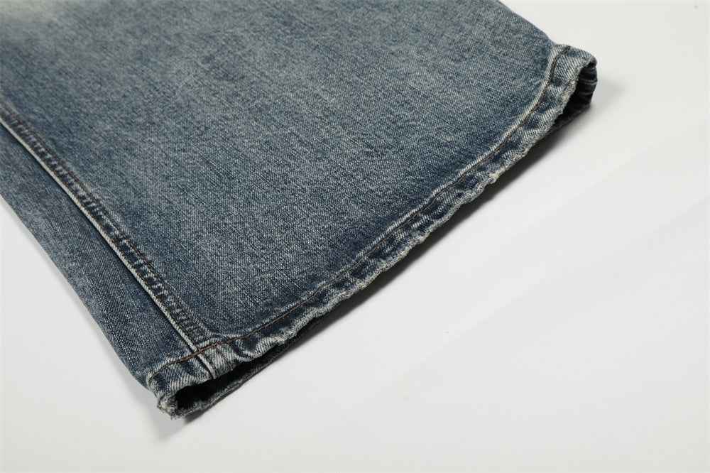 Y2K Punk Hip Hop Distressed Washed Denim Jeans