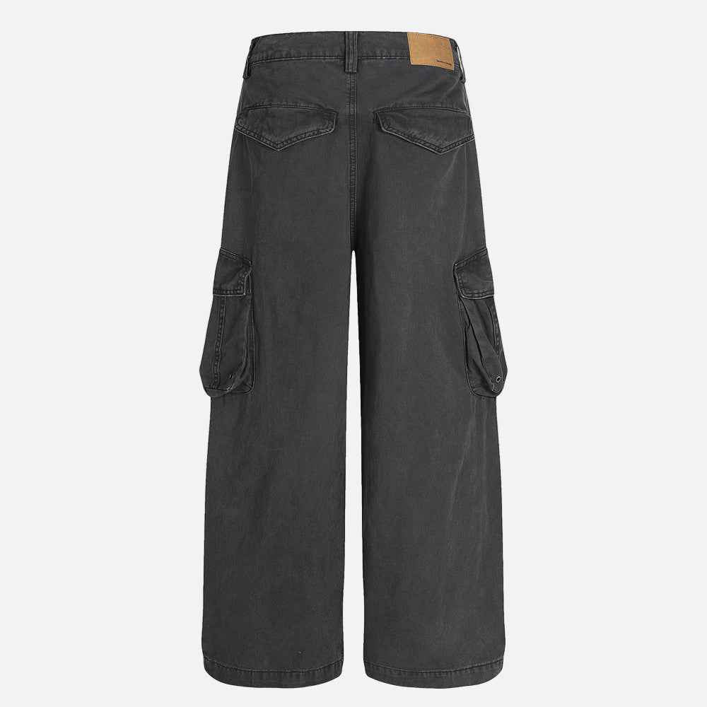 Durable Streetwear Loose Fit Pleated Cargo Pants