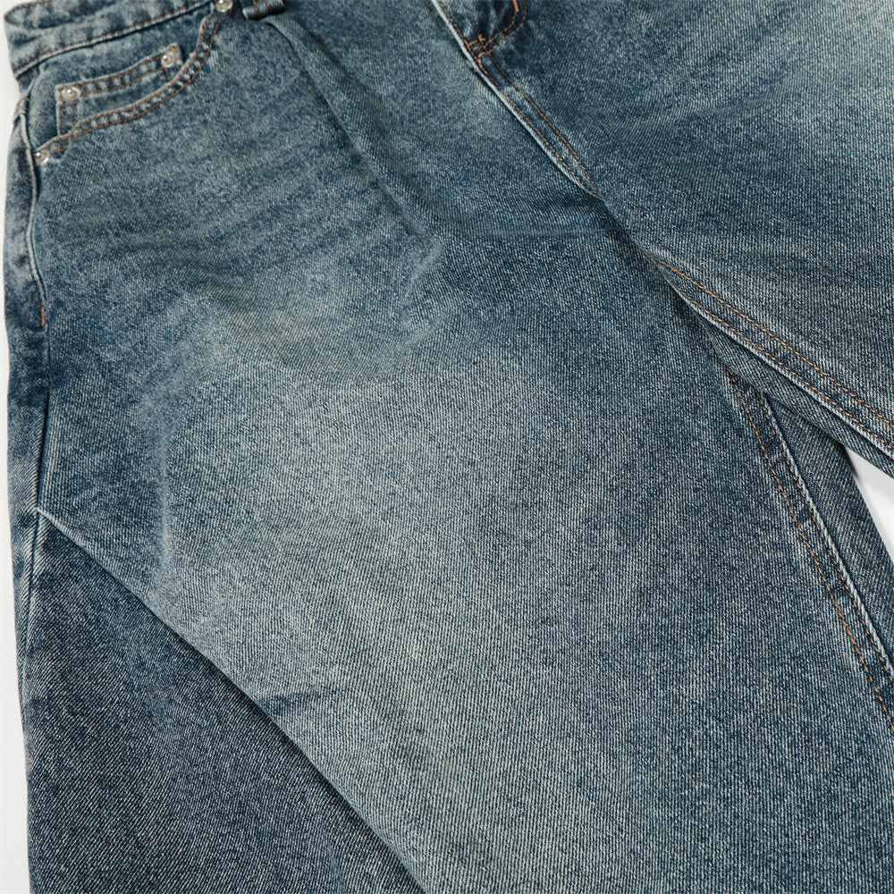 Y2K Trendy Washed Distressed Denim Wide Leg Jeans