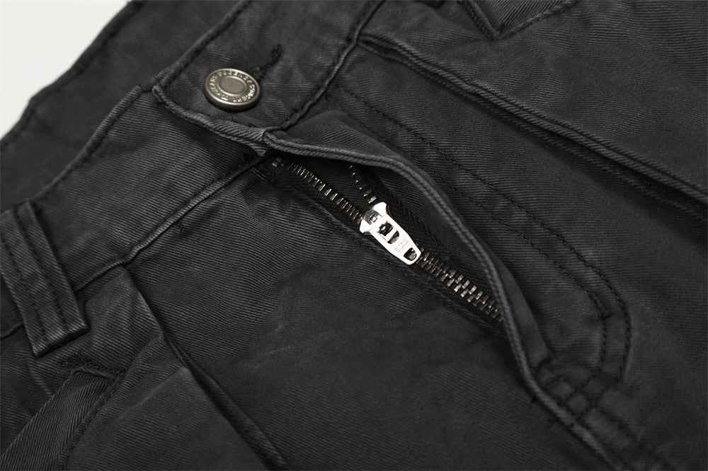 Durable Streetwear Loose Fit Pleated Cargo Pants