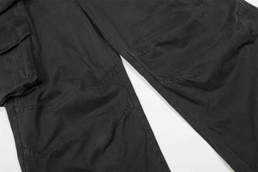 Durable Streetwear Loose Fit Pleated Cargo Pants