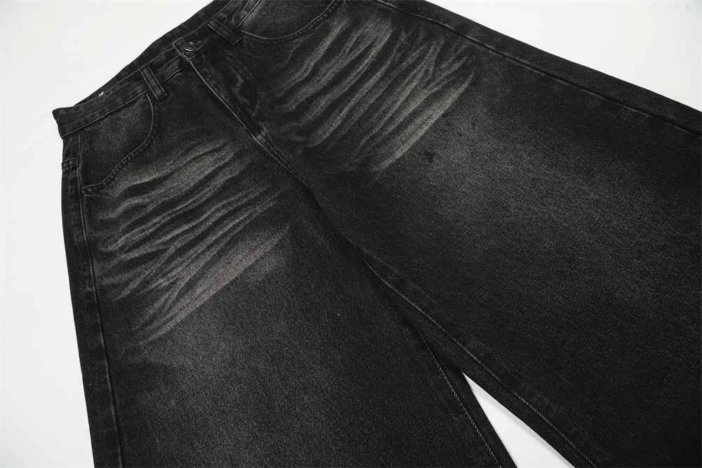 Gothic Trendy Distressed Punk Loose Wide Leg Jeans