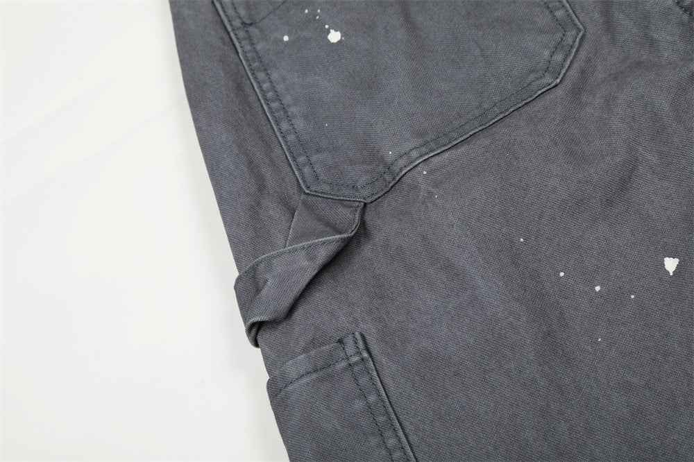 Streetwear Punk Distressed Wide Leg Denim Jeans