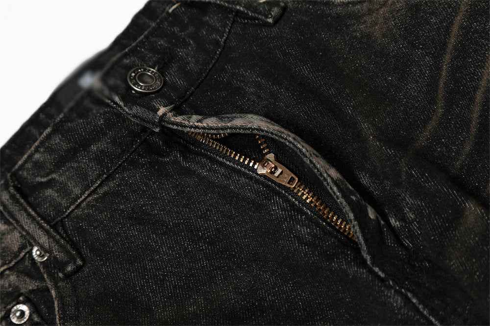 Streetwear Casual Distressed Denim Jeans