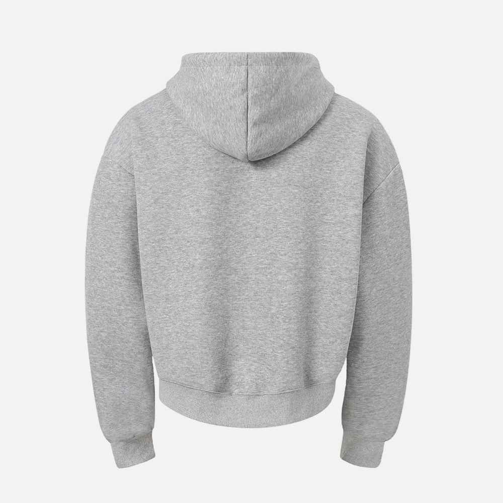 Heavyweight Metal Studs Zip-Up Hooded Sweatshirt
