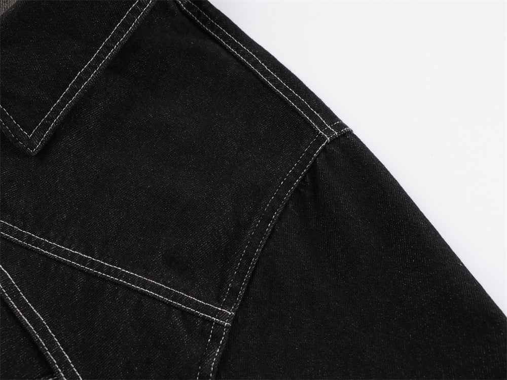 Heavy Duty Deconstructed Patchwork Denim Jacket