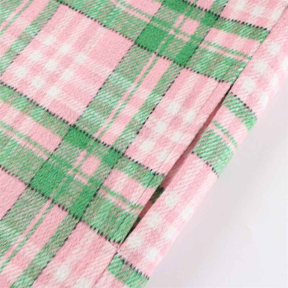 Breathable Hip Hop Retro Plaid Zip-Up Shirt