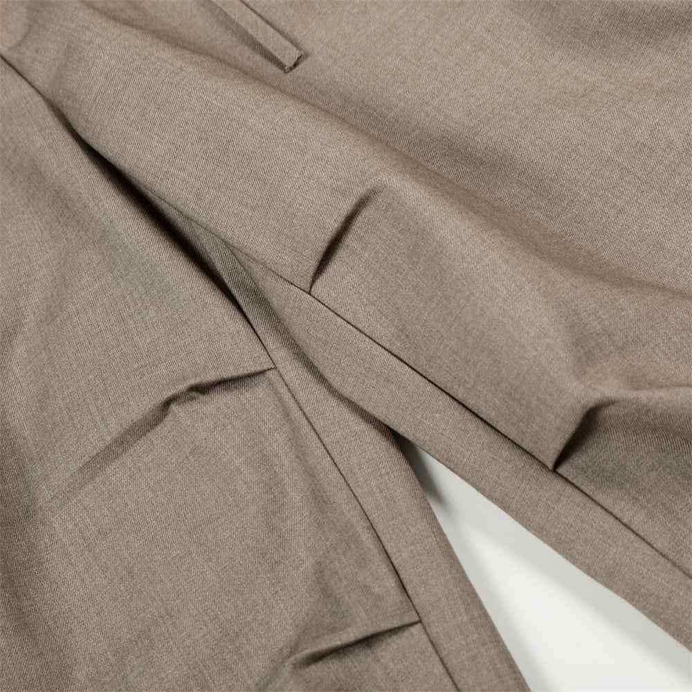 Casual Loose Fit Wide Leg Pleated Suit Pants