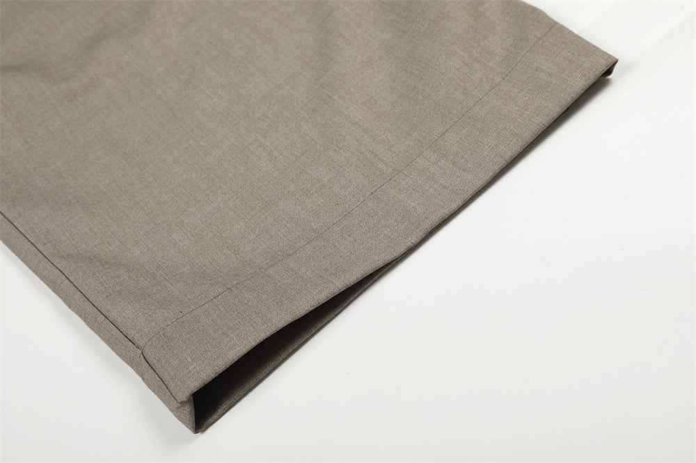 Casual Loose Fit Wide Leg Pleated Suit Pants