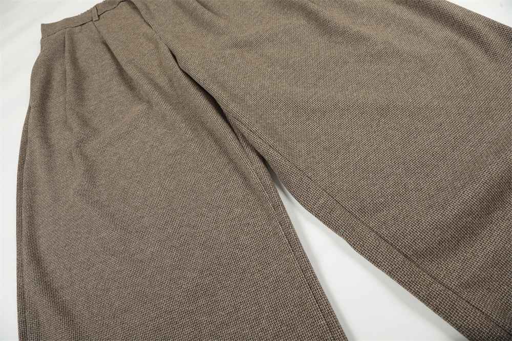Stylish Relaxed Pleated Casual Suit Pants