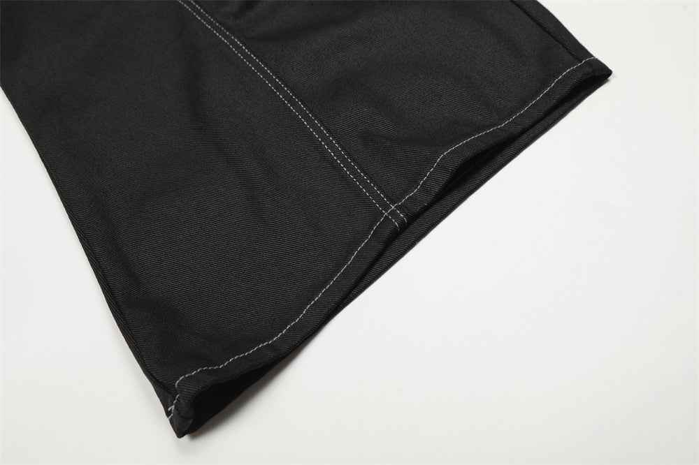 Cutting Edge Distressed Denim Wide-Leg Jeans