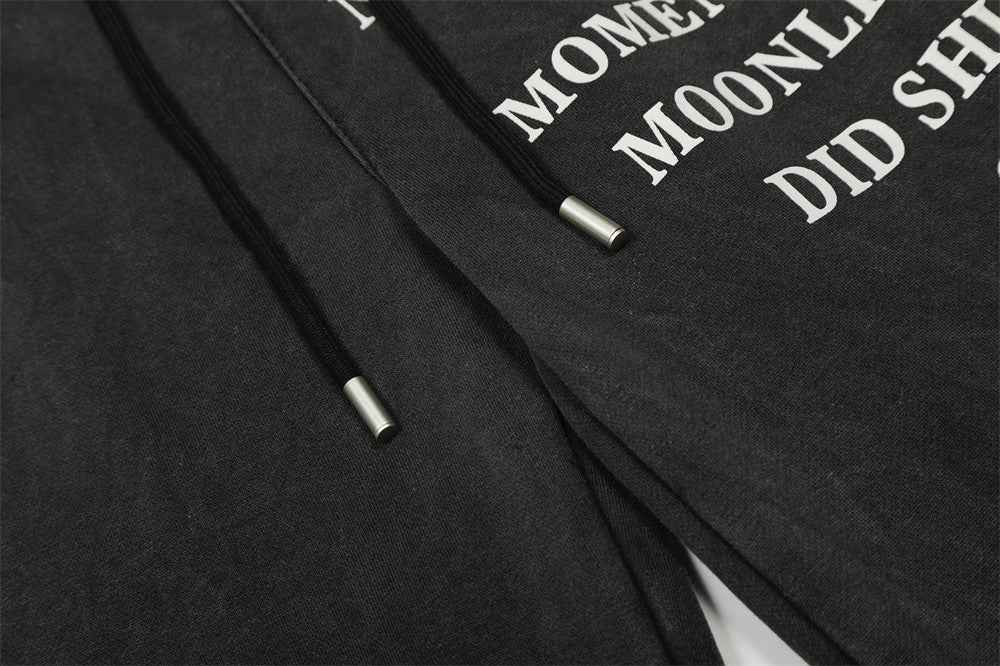 Vintage Retro Letter Print Flared Straight Sweatpants