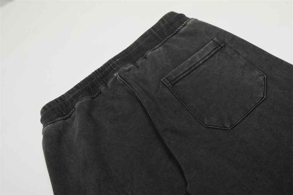 Vintage Retro Letter Print Flared Straight Sweatpants
