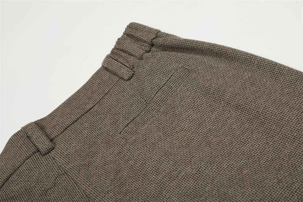 Stylish Vibe Pleated Button Casual Pants