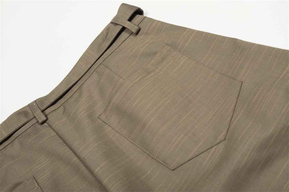 Vintage Belted Wide Leg Classic Pants