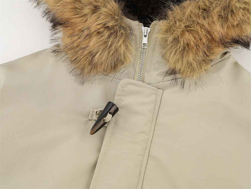 Heavyweight Winter Zipper Hooded Bomber Jacket