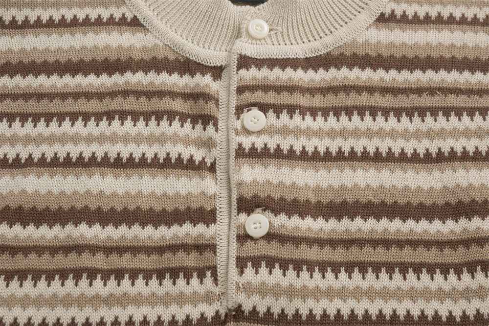Vintage Striped American Style Casual Knit Sweater