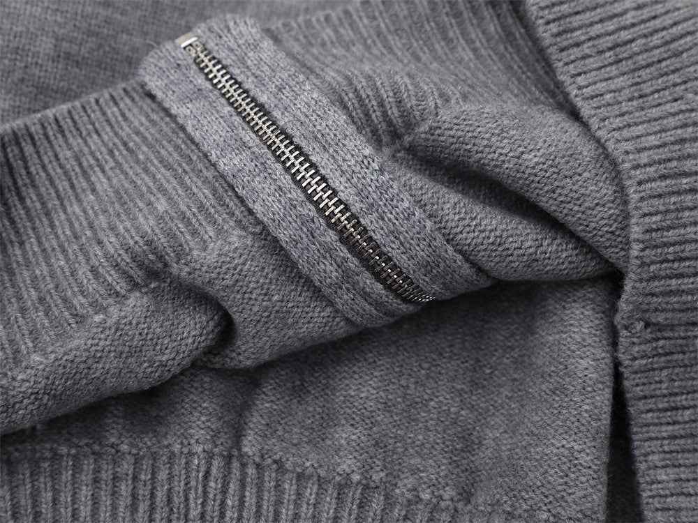 Retro Cozy Knit Hooded Sweatshirt & Short