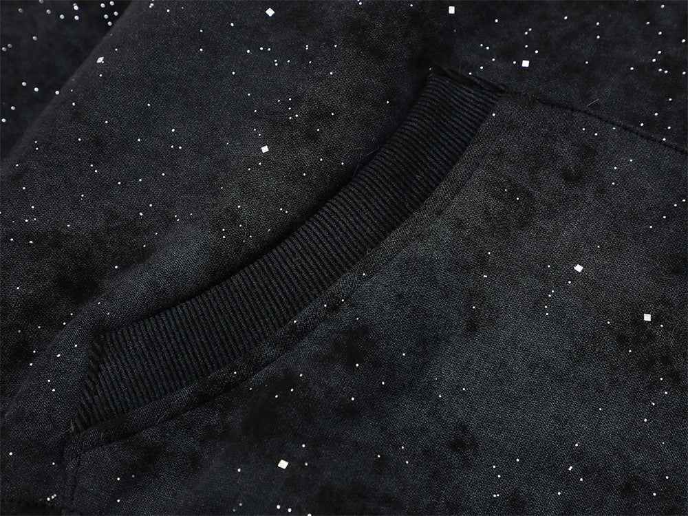 Starry Apple Tie-Dye Hooded American Style Sweatshirt