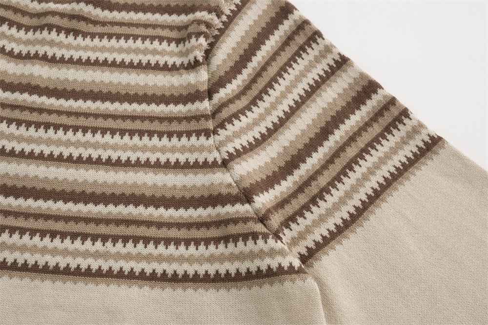 Vintage Striped American Style Casual Knit Sweater