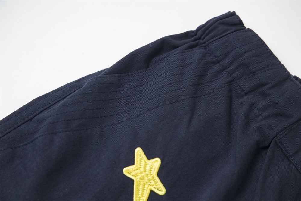 Stylish European Star Embroidered Wide Leg Pants