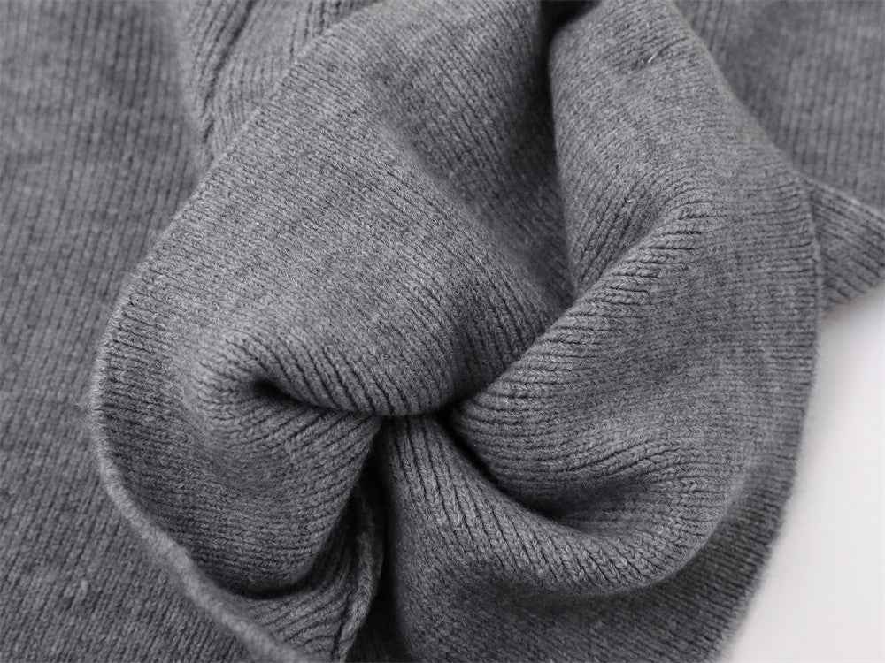 Retro Cozy Knit Hooded Sweatshirt & Short