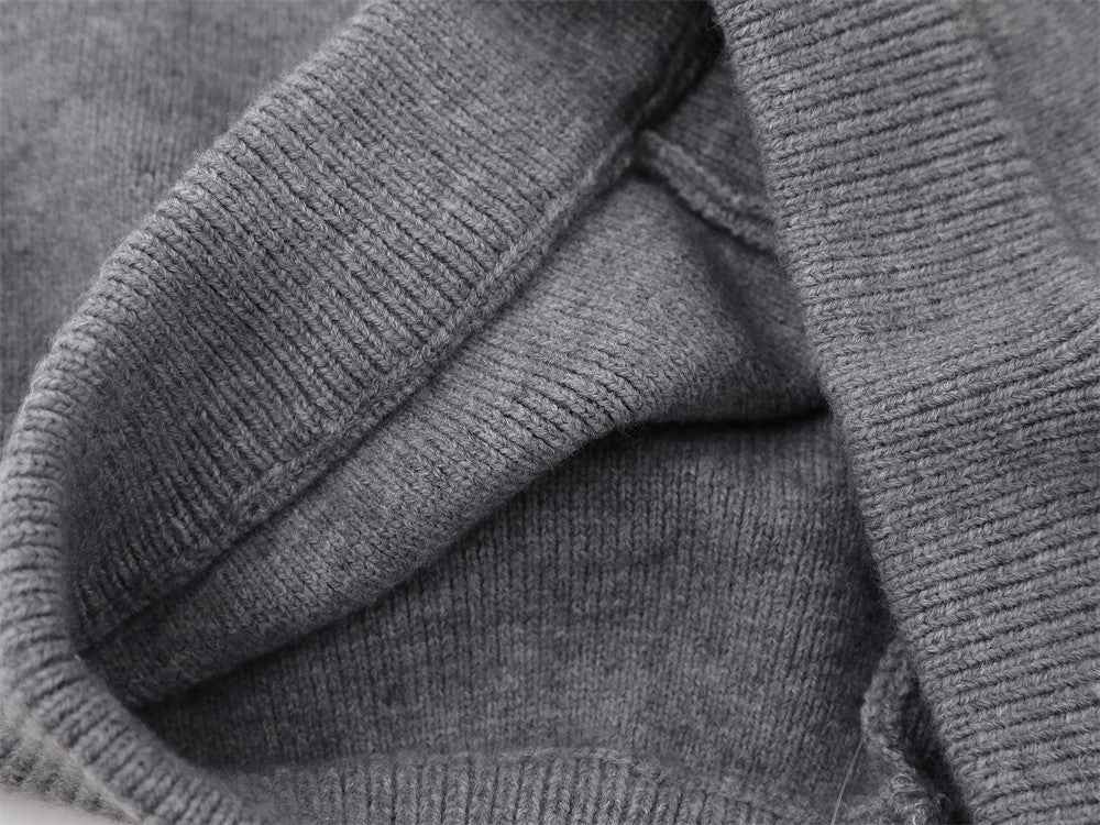 Retro Cozy Knit Hooded Sweatshirt & Short