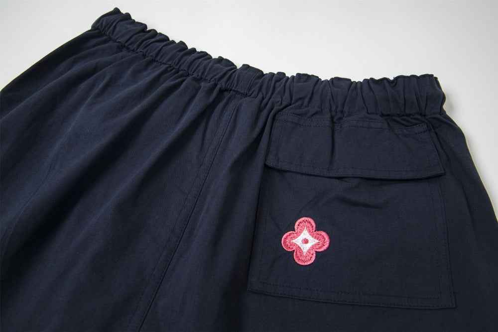 Stylish European Star Embroidered Wide Leg Pants
