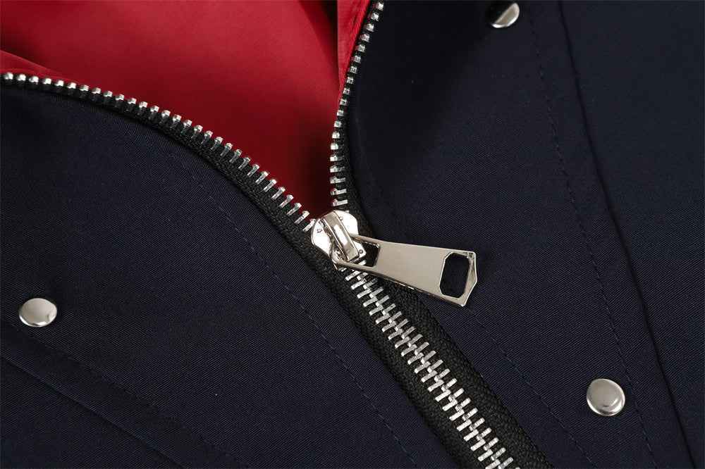 Punk Metal Studded Deconstructed Loose Jacket